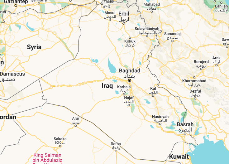 Map of Iraq, 