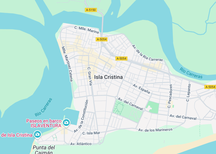 Map of Isla Cristina, Spain