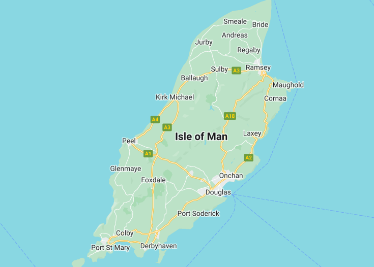 Map of Isle of Man (United Kingdom), 