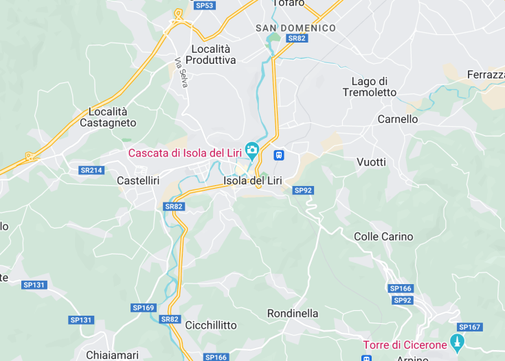 Map of Isola del Liri, Italy