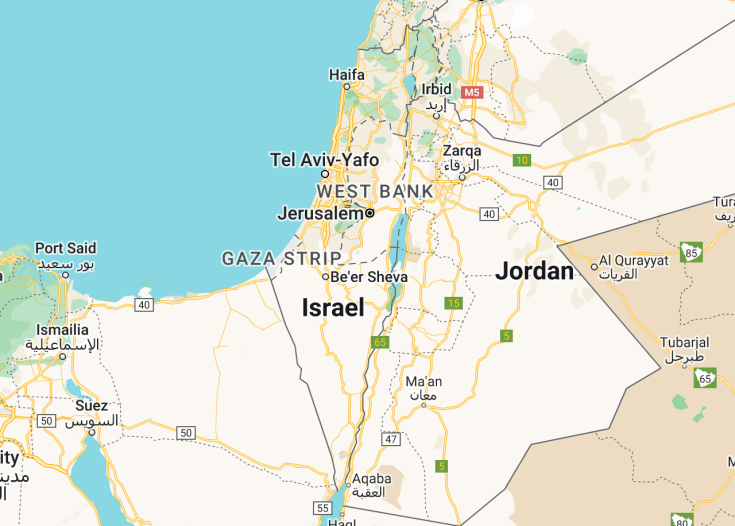 Map of Israel, 