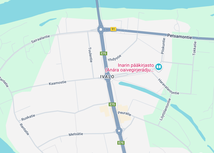 Map of Ivalo, Finland