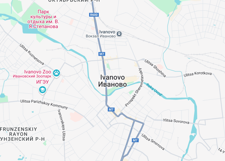 Map of Ivanovo, Russia