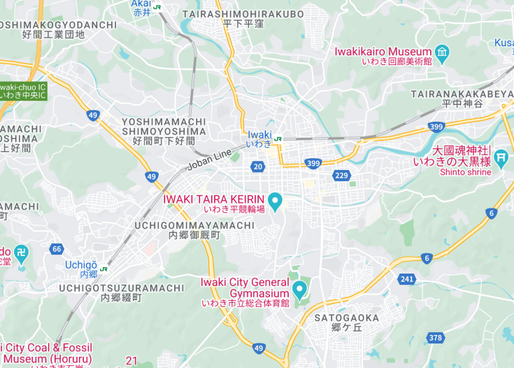 Map of Iwaki, Japan