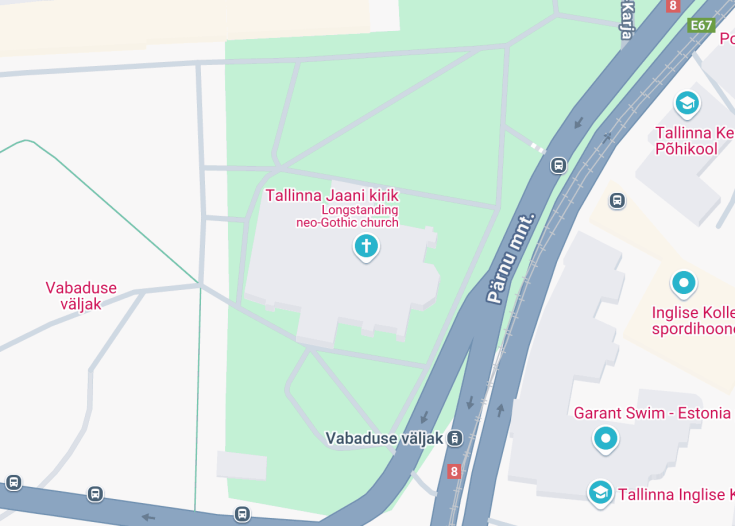 Map of Jaani kirik, Tallinn