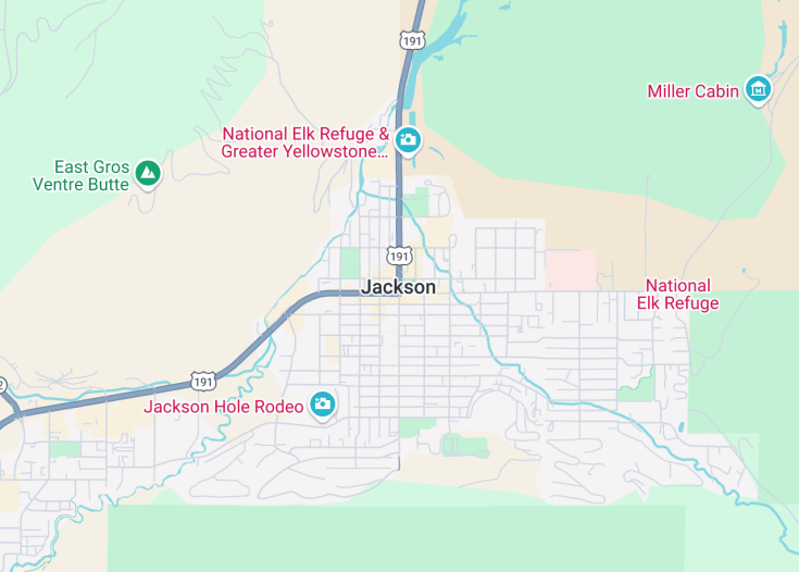 Map of Jackson, Wyoming (USA)