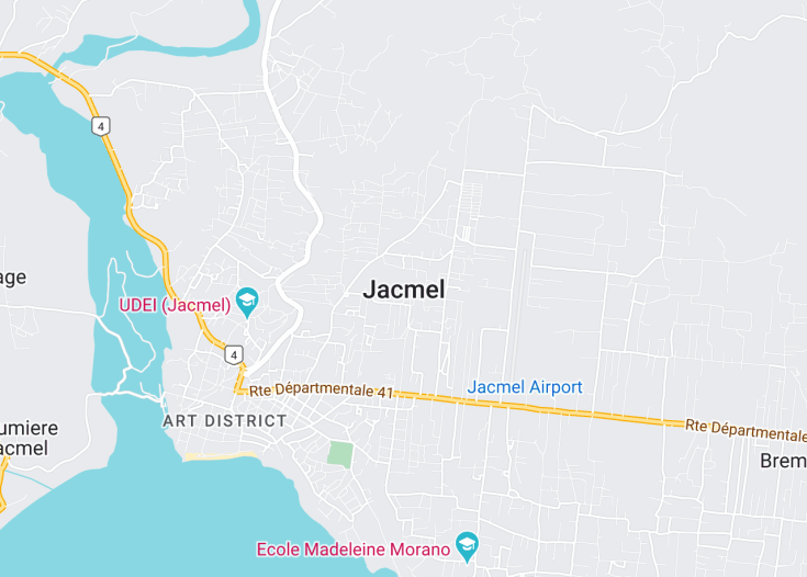 Map of Jacmel, Haiti