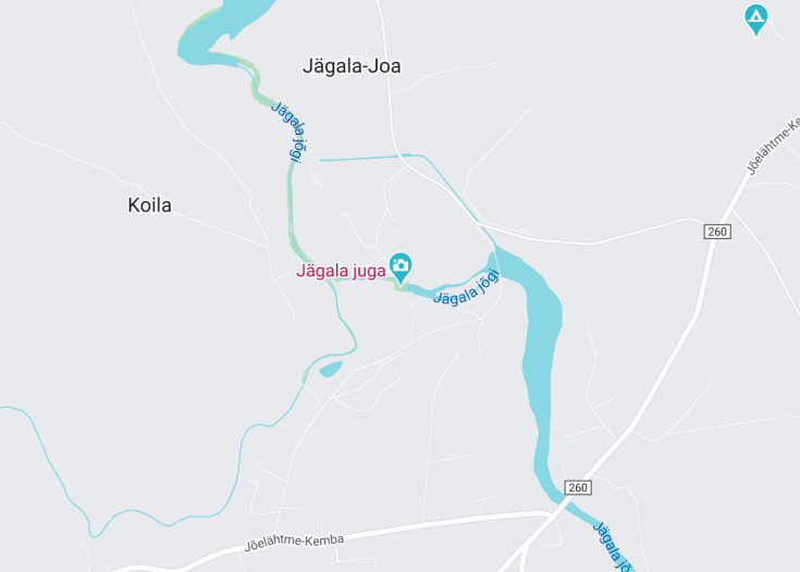 Map of Jägala waterfall, Tallinn