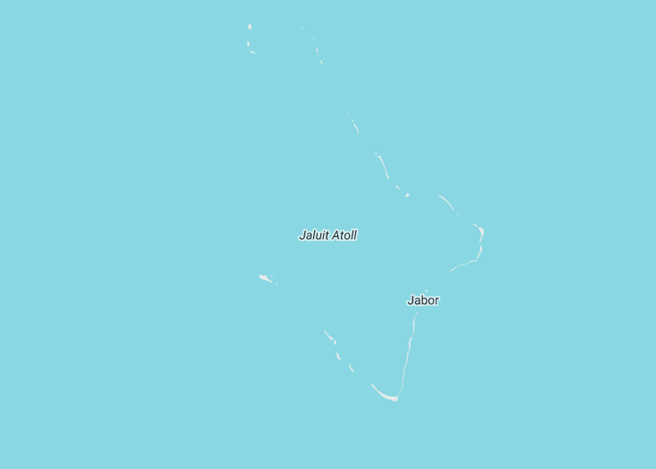 Map of Jaluit Atoll, Marshall Islands