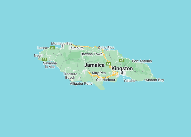 Map of Jamaica, 