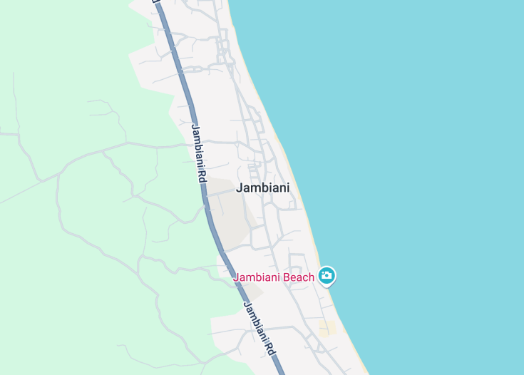 Map of Jambiani, Tanzania