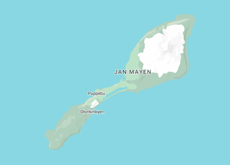 Map of Jan Mayen (Norway), 