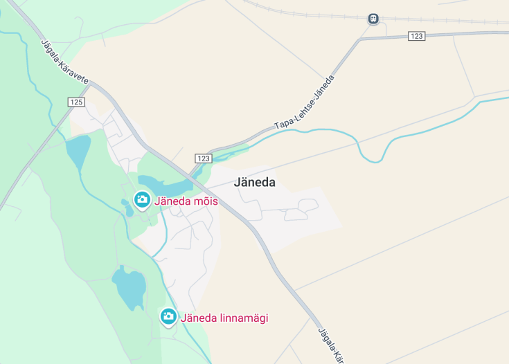 Map of Jäneda, Estonia