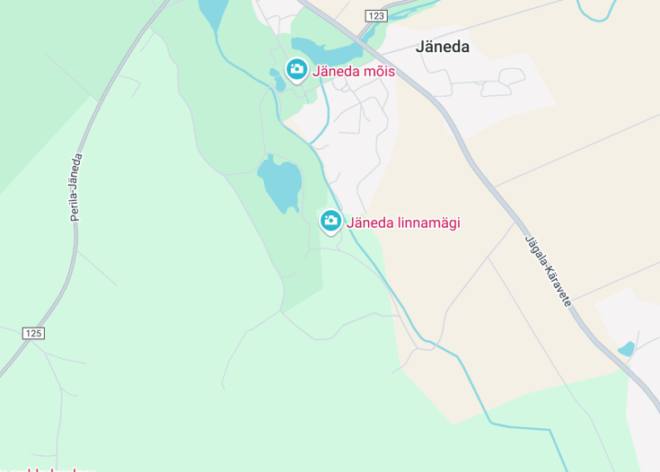 Map of Jäneda linnamägi, Jäneda