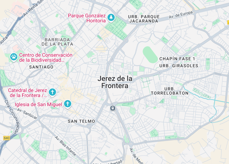 Map of Jerez de la Frontera, Spain