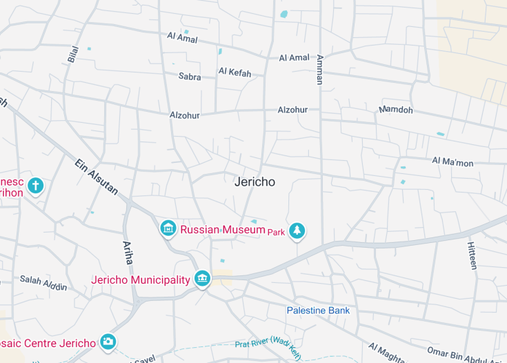 Map of Jericho, Palestine