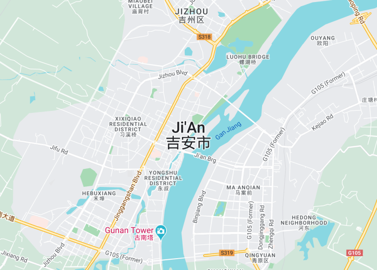 Map of Ji’an, China