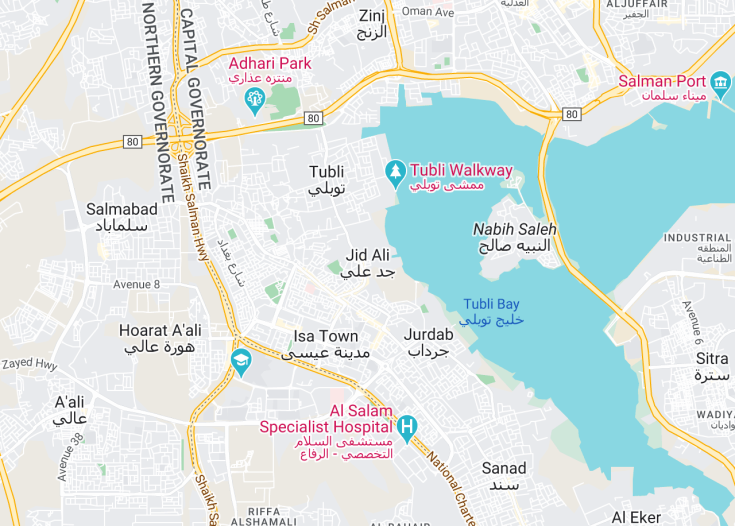 Map of Jid Ali, Bahrain