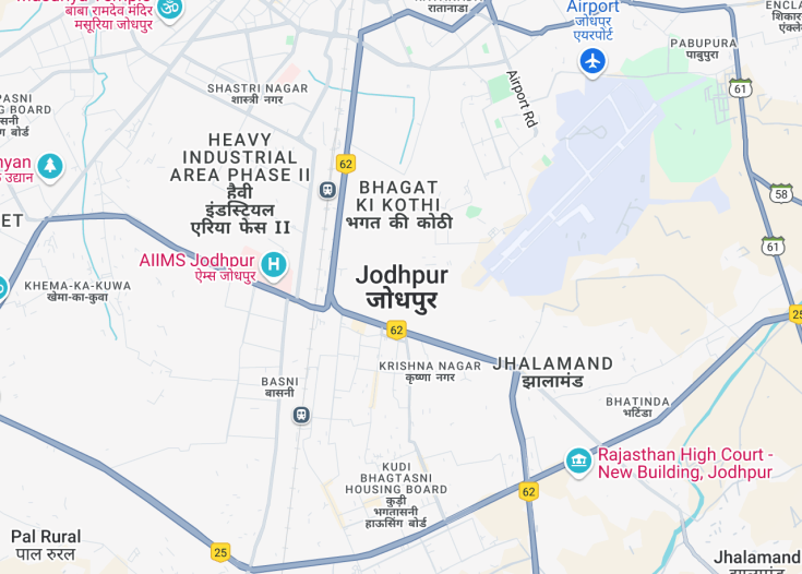 Map of Jodhpur, India