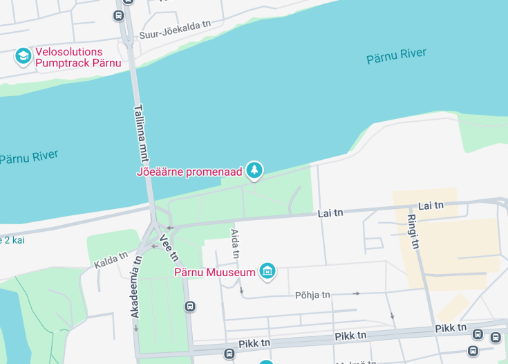 Map of Jõeäärne promenaad, Narva