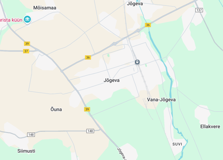 Map of Jõgeva, Estonia