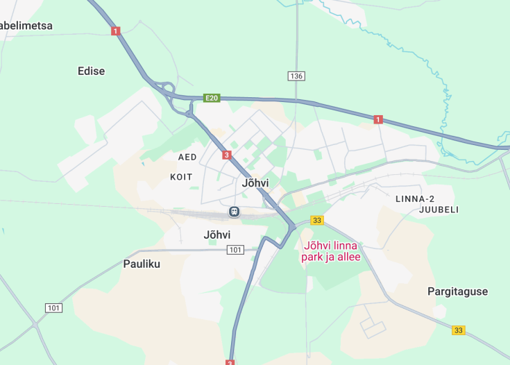 Map of Jõhvi, Estonia