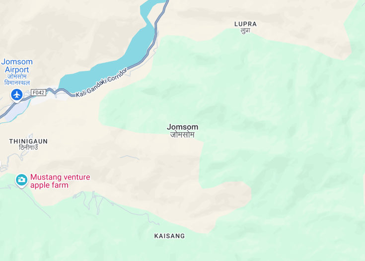 Map of Jomsom, Nepal