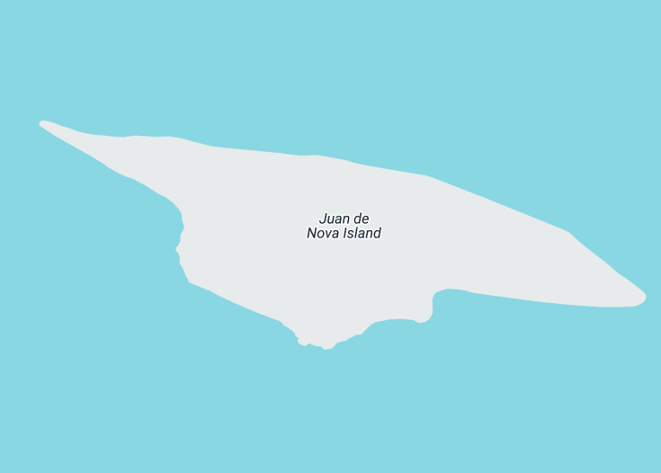 Map of Juan de Nova Island (France), 