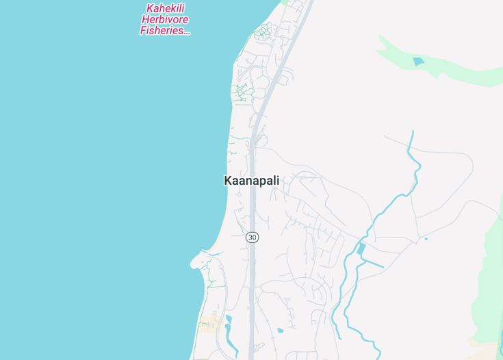 Map of Kaanapali, Hawaii (USA)