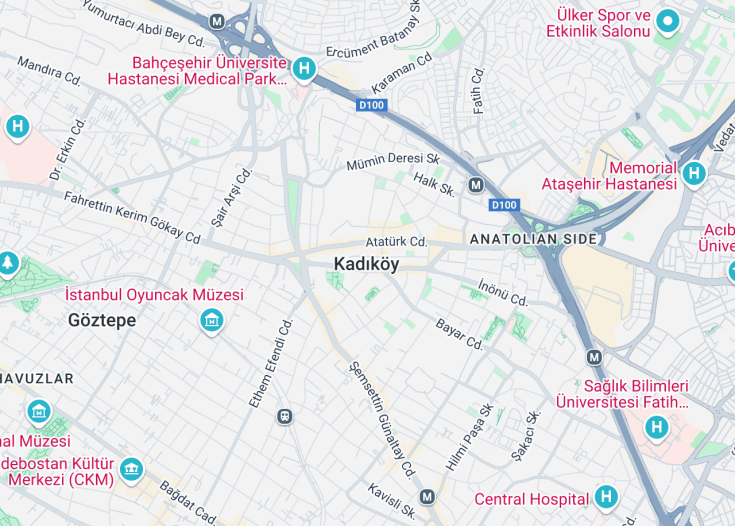 Map of Kadıköy, Turkey