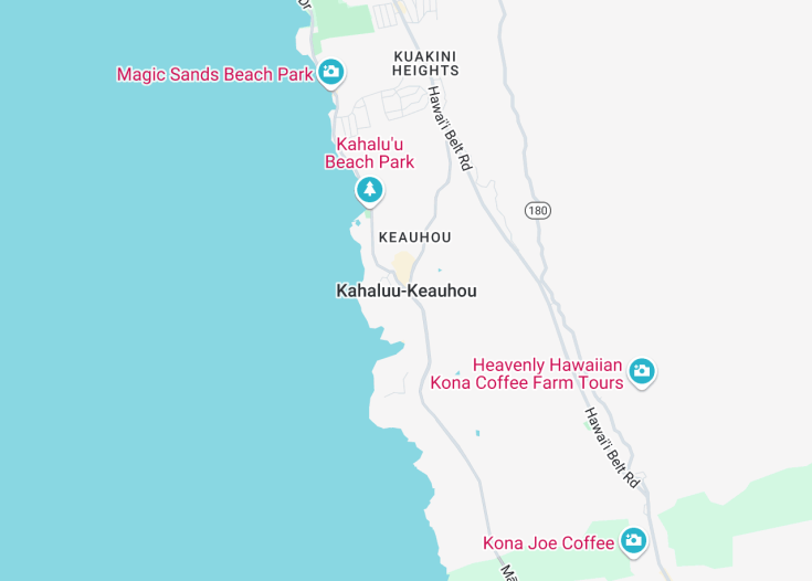 Map of Kahaluu-Keauhou, Hawaii (USA)