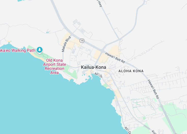 Map of Kailua-Kona, Hawaii (USA)