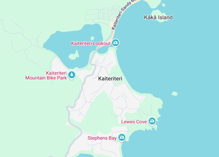 Map of Kaiteriteri, New Zealand