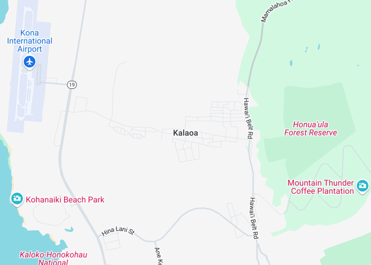 Map of Kalaoa, Hawaii (USA)