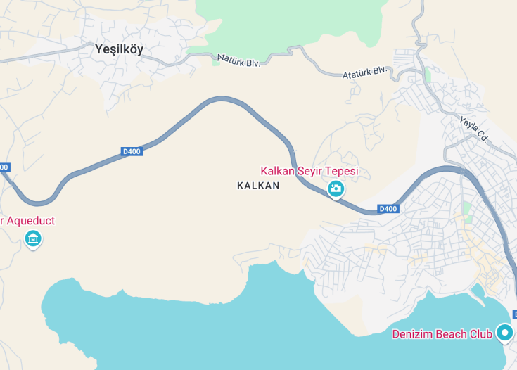 Map of Kalkan, Turkey