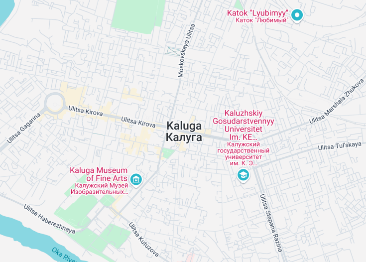 Map of Kaluga, Russia