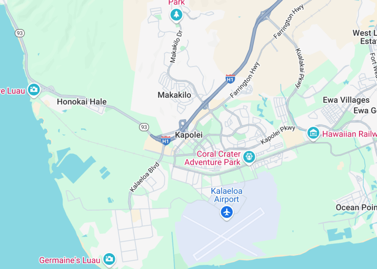 Map of Kapolei, Hawaii (USA)