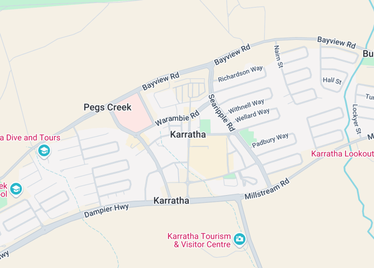 Map of Karratha, Australia