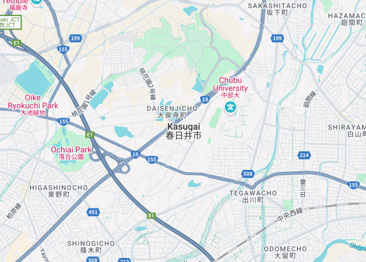 Map of Kasugai, Japan