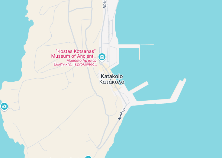 Map of Katakolo, Greece