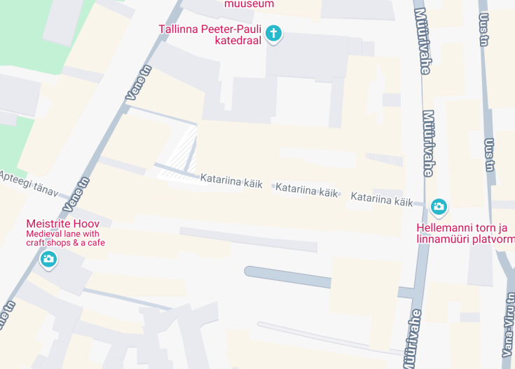 Map of Katariina käik, Tallinn