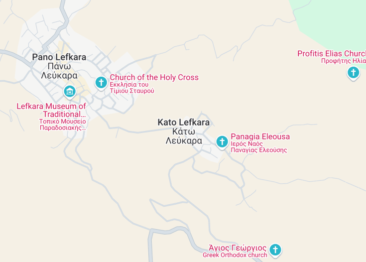 Map of Kato Lefkara, Cyprus