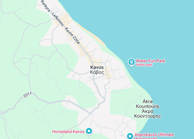 Map of Kavos, Greece