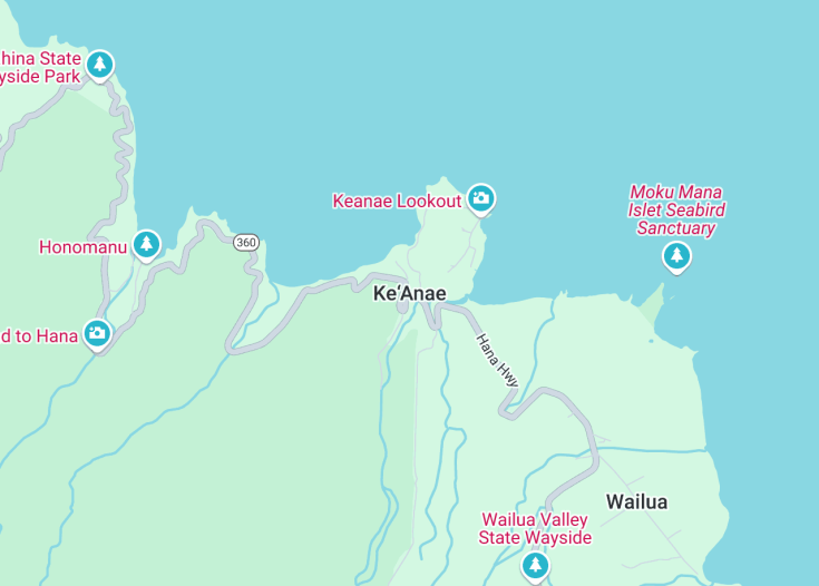 Map of Ke‘Anae, Hawaii (USA)