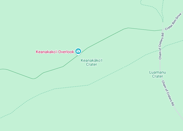 Map of Keanakāko‘I Crater, Volcano