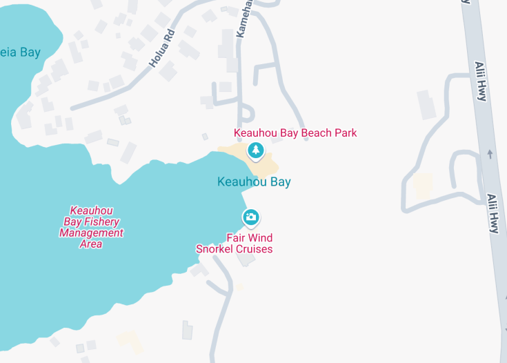 Map of Keauhou Bay, Kahaluu-Keauhou