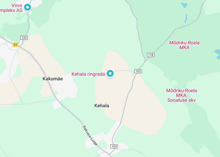 Map of Kehala ringrada, Rakvere