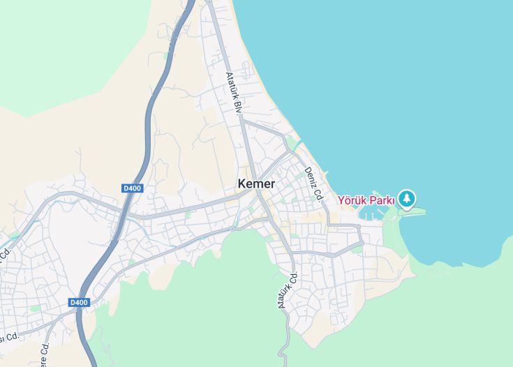 Map of Kemer, Turkey