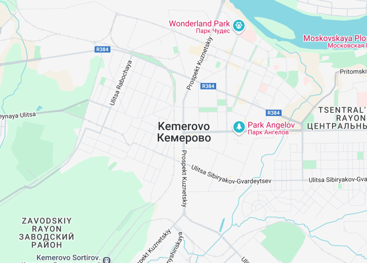 Map of Kemerovo, Russia