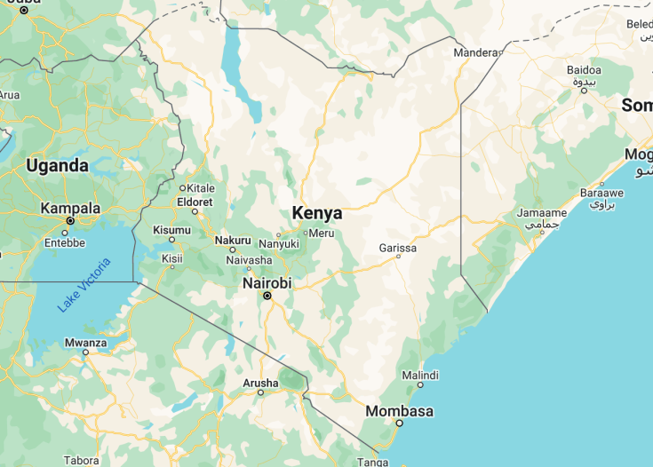 Map of Kenya, 